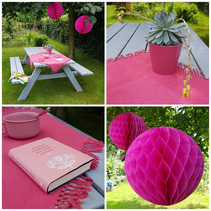 op vakantie in eigen tuin  - pink party