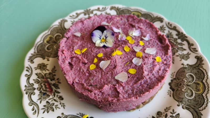 vegan high tea: frambozenkwarkpuntjes